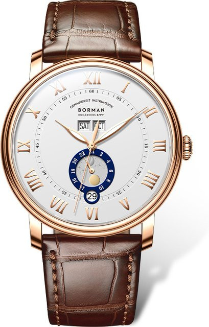 BORMAN Armbanduhr Automatik, Leder, 40 mm, Herren - Bild 1