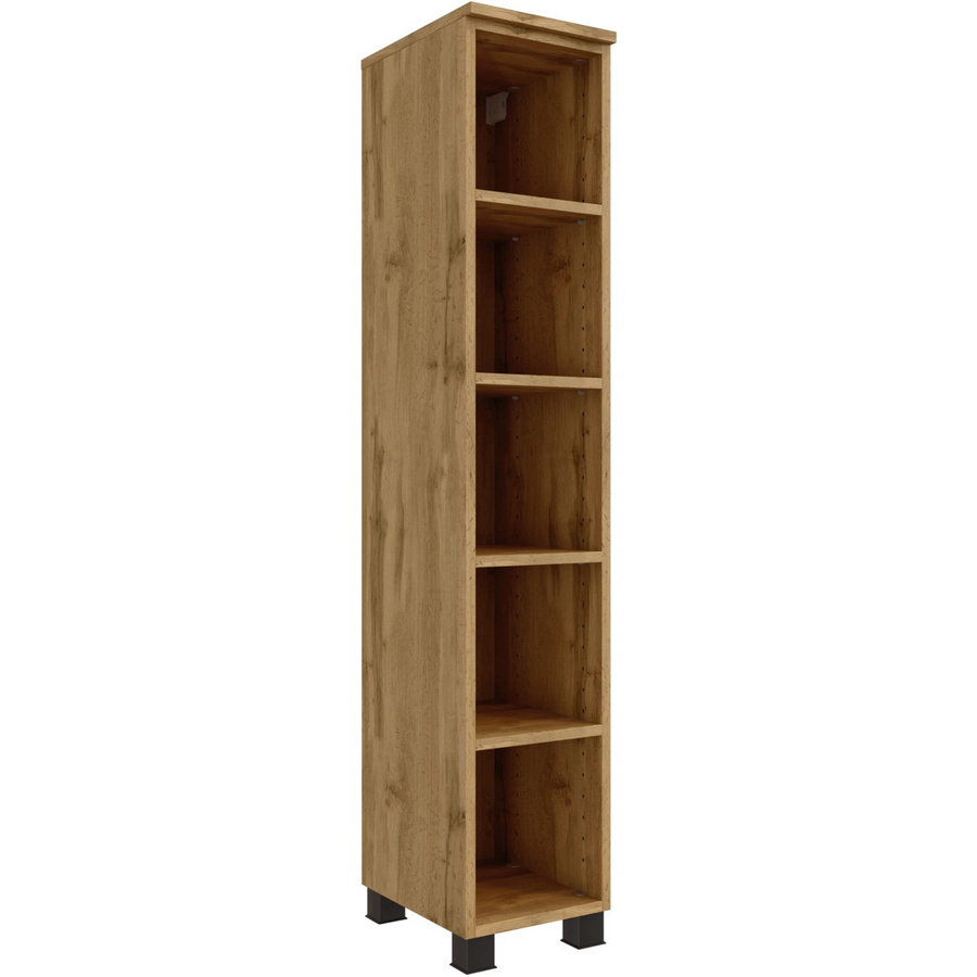 Held Möbel Midiregal Florenz in Wotaneiche, Farbe Braun, B/T/H: 35 x 25 x 130 cm - Bild 2