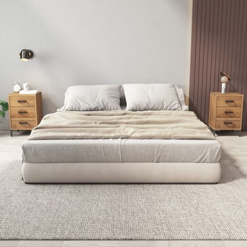 Set aus 2 Nachttischen aus Massivholz Kiefer in Natur Braun im Retro-Skandinavischen Design, H x B x T: 55 x 40 x 30 cm, von vidaxl - Bild 1