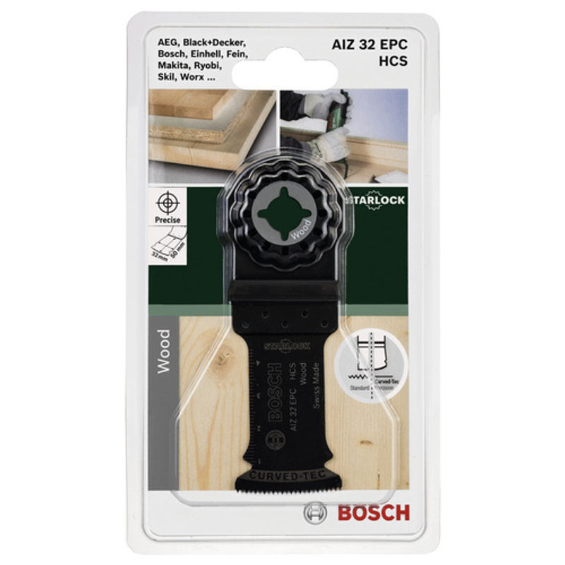 Bosch Starlock HCS Tauchsägeblatt AIZ 32 EPC Wood für Holz, Silber, 50 x 32 mm - Bild 3