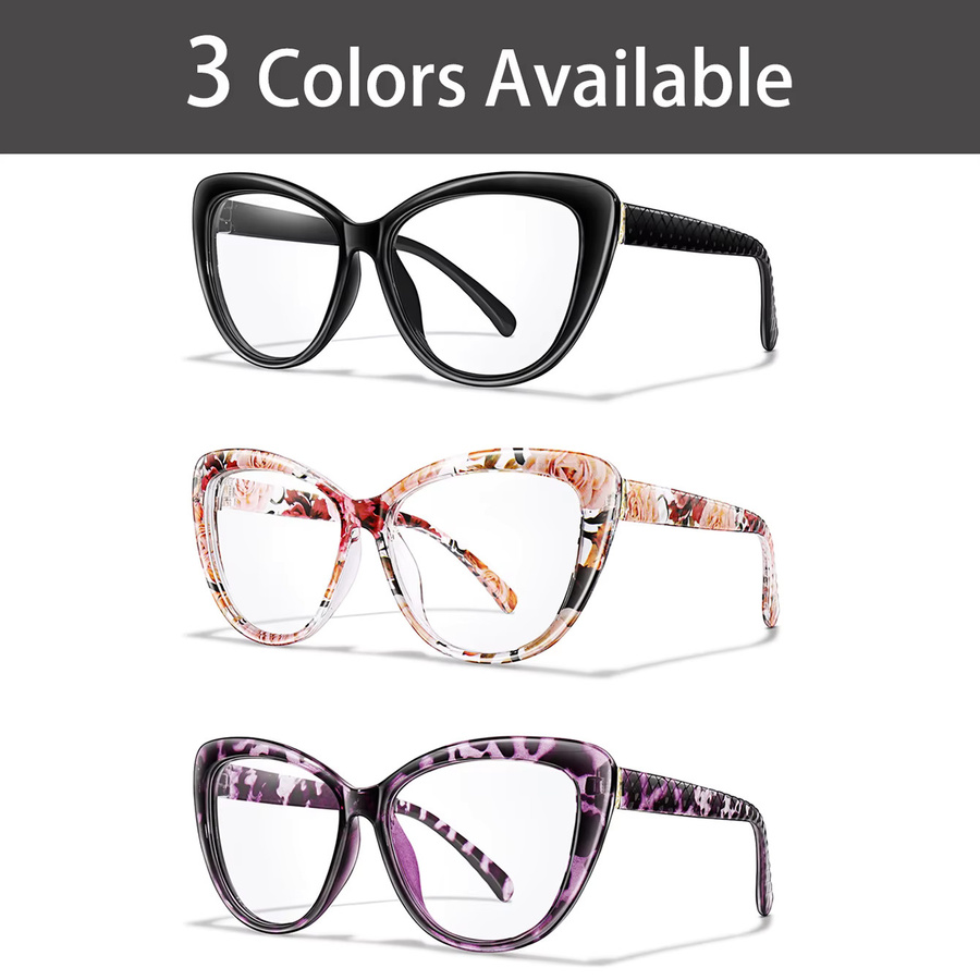 LOISRUBY Lesebrille Cateye, transparent, Vollrand, Unisex, Kunststoff - Bild 3