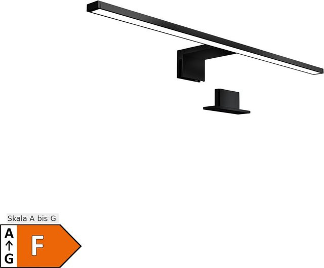 B.K.Licht LED Spiegelleuchte Schwarz IP44 für das Badezimmer mit 8W - Bild 1