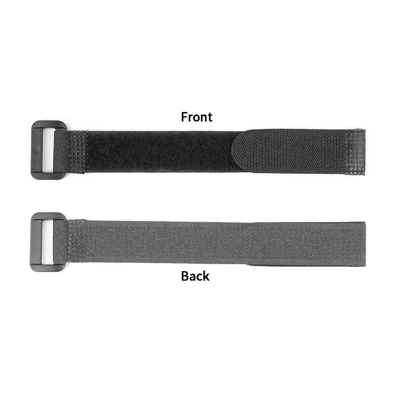 Wiederverwendbare Kabelbinder aus Nylon in Schwarz mit selbstklebender Hakenschlaufe und umgekehrter Schnalle, Breite: 20 mm - Bild 3