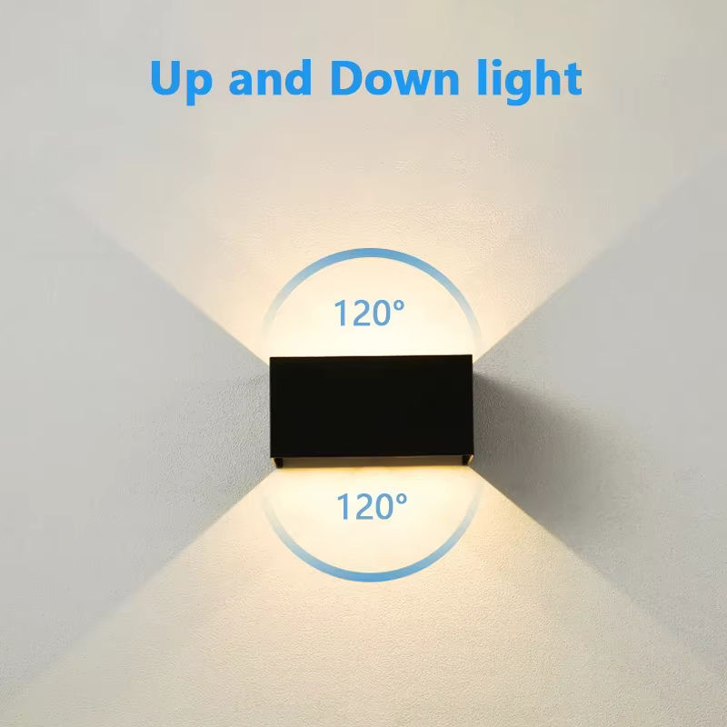 SUNMEIYI LED Außenwandleuchte 24W mit Bewegungssensor, IP65 wasserdicht, verstellbar, Schwarz/Weiß, Warmweiß - Bild 4
