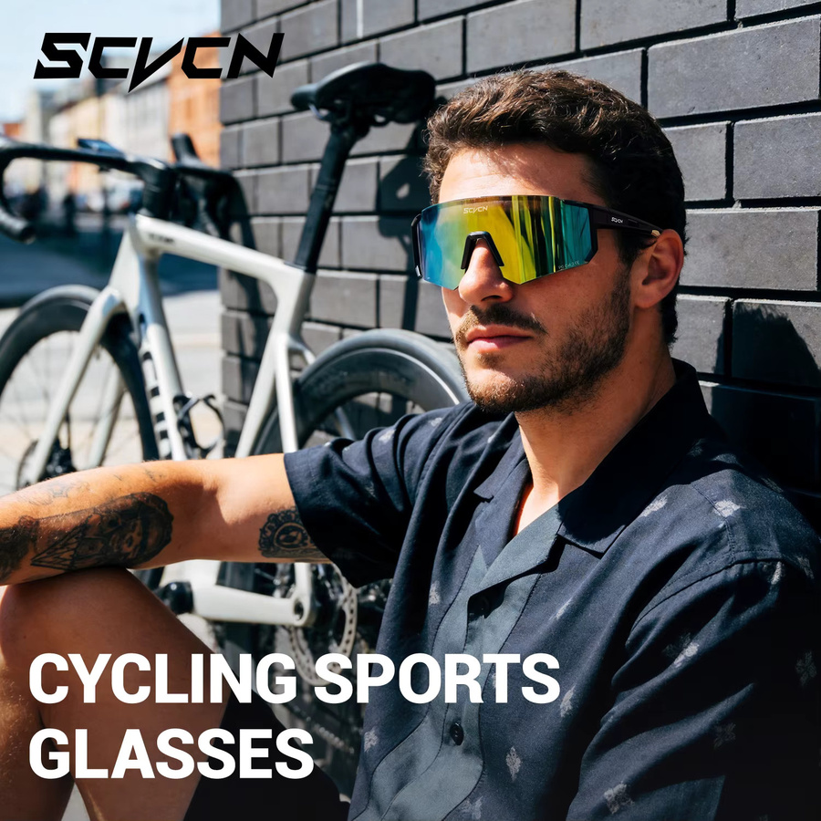 SCVCN Sportsonnenbrille, Unisex, Vollrand, Kunststoff - Bild 2