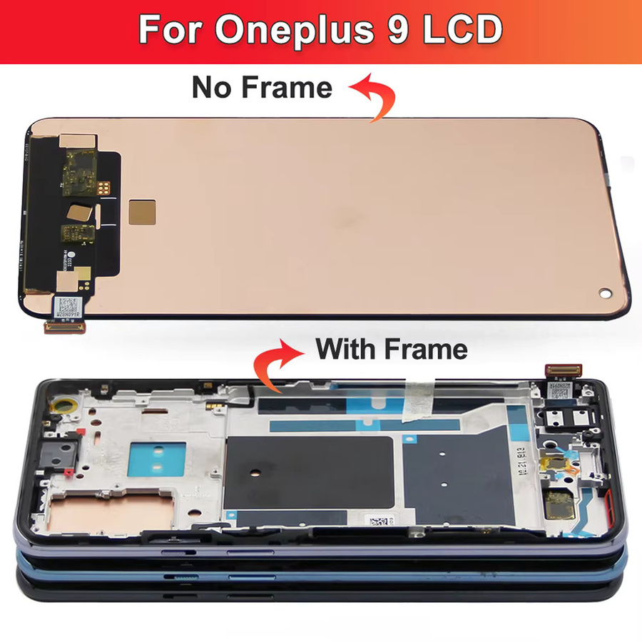 OnePlus 9 Ersatz Display mit 6,55 Zoll TFT LCD Touchscreen Digitizer Montage in Schwarz für Modelle LE2113, LE2111, LE2110 und LE2117 - Bild 2