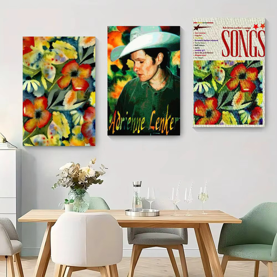 SINGER A-Adrianne Lenker Album DIY Sticky Poster Whitepaper Prints in Weiß und Mehrfarbig für Nordic Home Decor - Bild 2