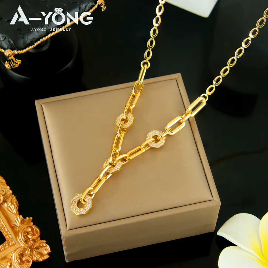 A-YONG AYONG JEWELRY Schmuck-Set, Gold, Zirkonia, Damen, Vintage - Bild 3