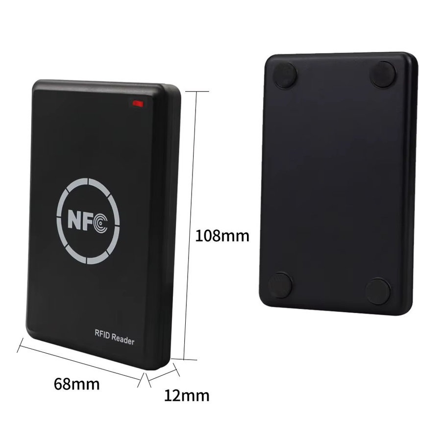 Asia-Teco NFC PM4 Smart Card Key RFID-Kopierer mit 125 kHz und 13,56 MHz, ID Reader Writer Duplicator für T5577, Tk4100, EM4305 und UID-Karten, Schwarz - Bild 6