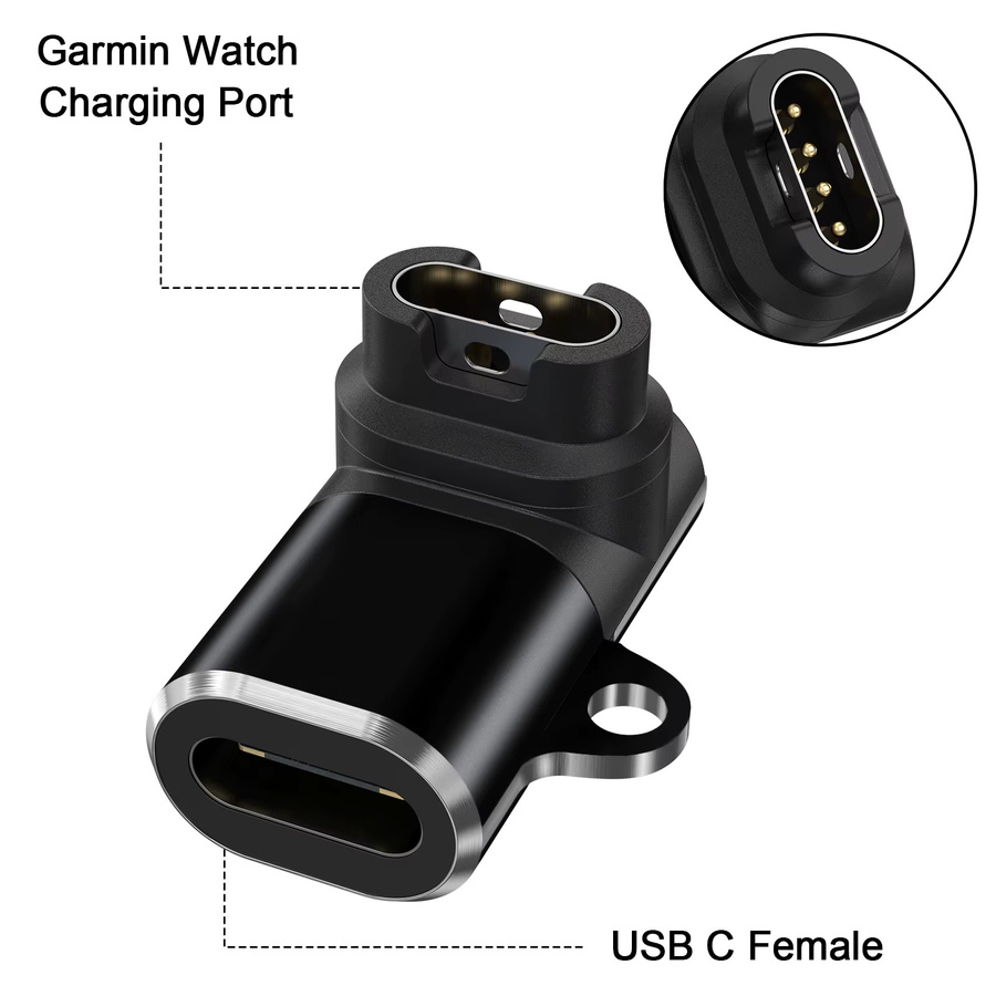 IEOVIEE Typ-C-Ladeadapter für Garmin, Schwarz - Bild 2