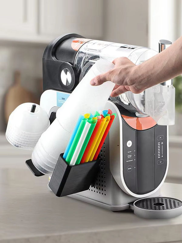 Ninja Tassen-Organizer für Ninja Slushie Machine FS301 und FS300, 3-in-1 seitlich montiertes Halterregal für Tassen, Deckel, Strohhalme und Zubehör, Schwarz - Bild 4