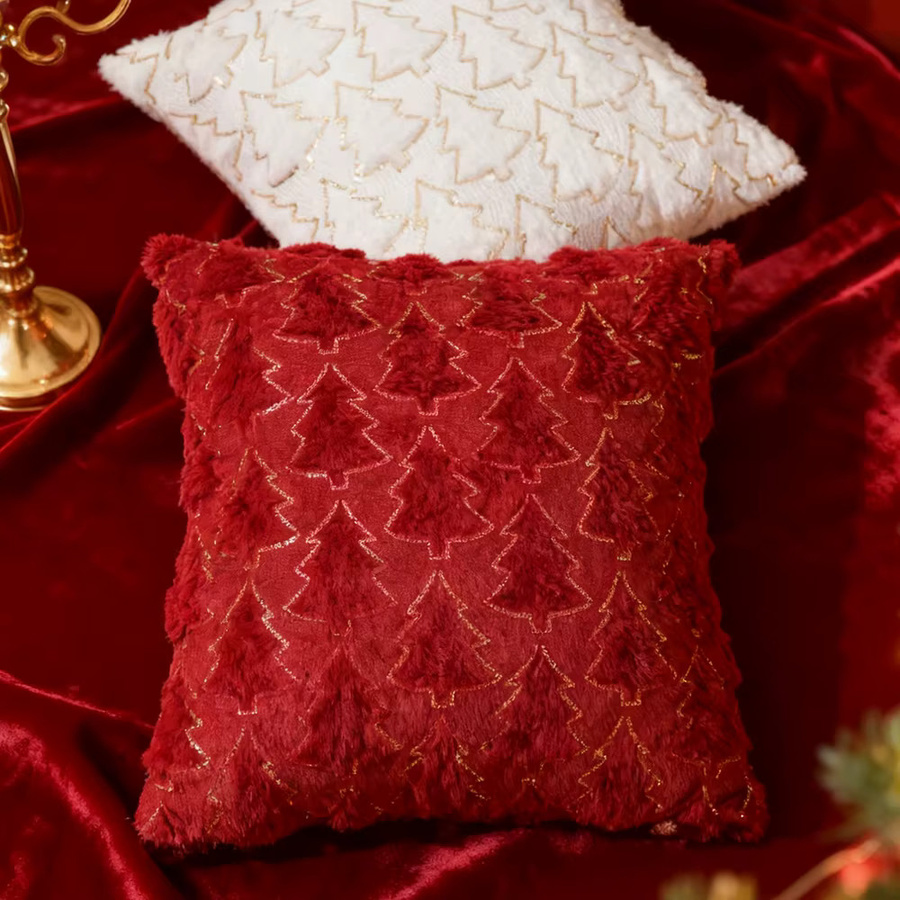 BUYNOW Kissenbezug aus Samt mit Gold-Pailletten-Stickerei für Sofa und Bett in Rot, Grün oder Weiß - Bild 5