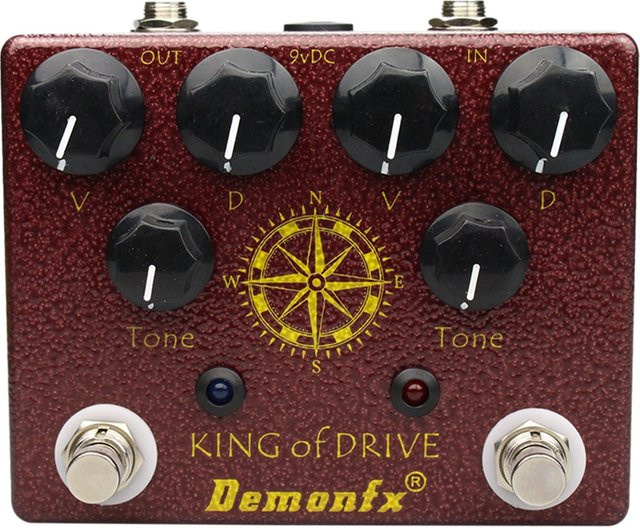 Demonfx King of Tone Overdrive Stompbox Analoges Gitarren Effektpedal in Blau - Bild 1