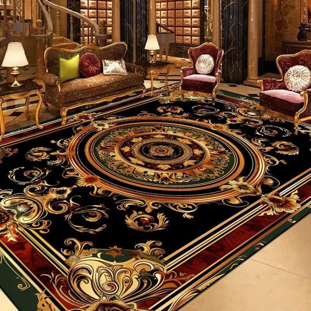 Karpetti Teppich in Übergröße, moderner orientalischer Design-Bodenmatten aus Flanell, rutschfest und waschbar, B/T: 160 x 200 cm, Mehrfarbig - Bild 1