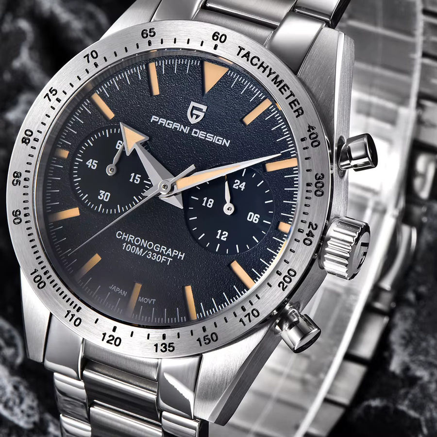 PAGANI DESIGN Chronograph, Quarz, Edelstahl, Saphirglas, Herren - Bild 4