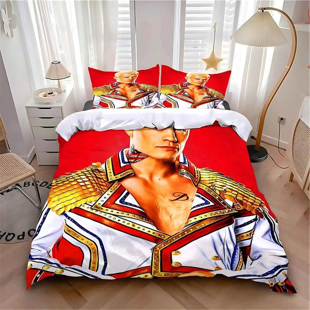 Cody Rhodes American Nightmare Bettwäsche-Set aus Mikrofaser, 3-teilig, Rot, B/H: 200 x 200 cm - Bild 1