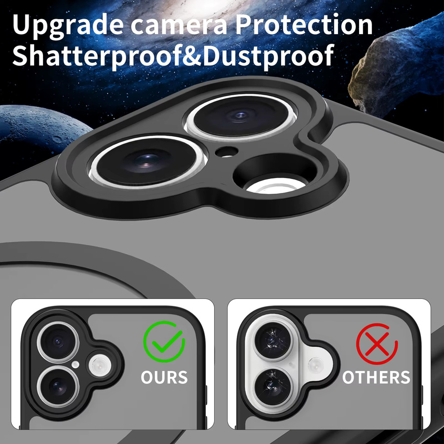 NYFundas Kameraobjektivschutz mit MagSafe für iPhone 17 Pro Max, Air, 16 Plus, 15, 14, 13 in Schwarz - Bild 6