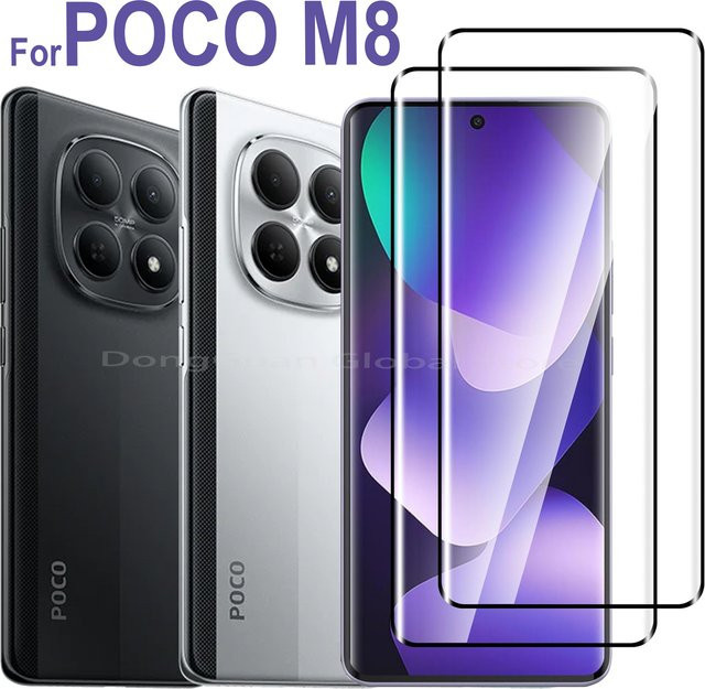 Xiaomi POCO M8 Displayschutz aus gehärtetem Glas, transparent - Bild 1