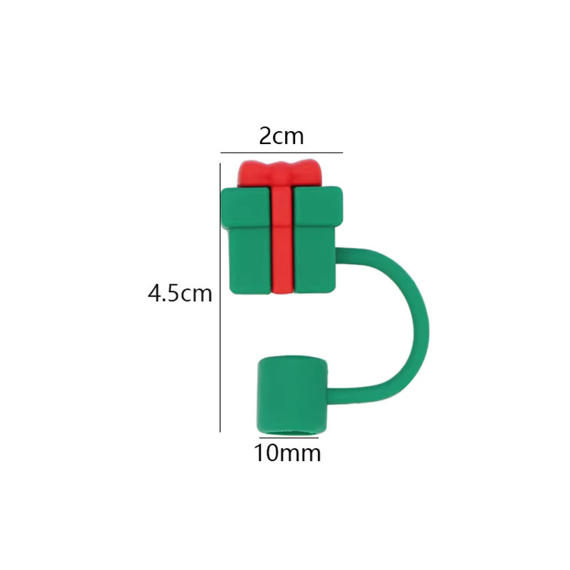 6er Set Joy-enlife Weihnachts Stroh-Trinkhalm Abdeckungen in Multicolour, 10mm Durchmesser, Wiederverwendbare Staubschutz Kappen für Weihnachtsdekorationen - Bild 2