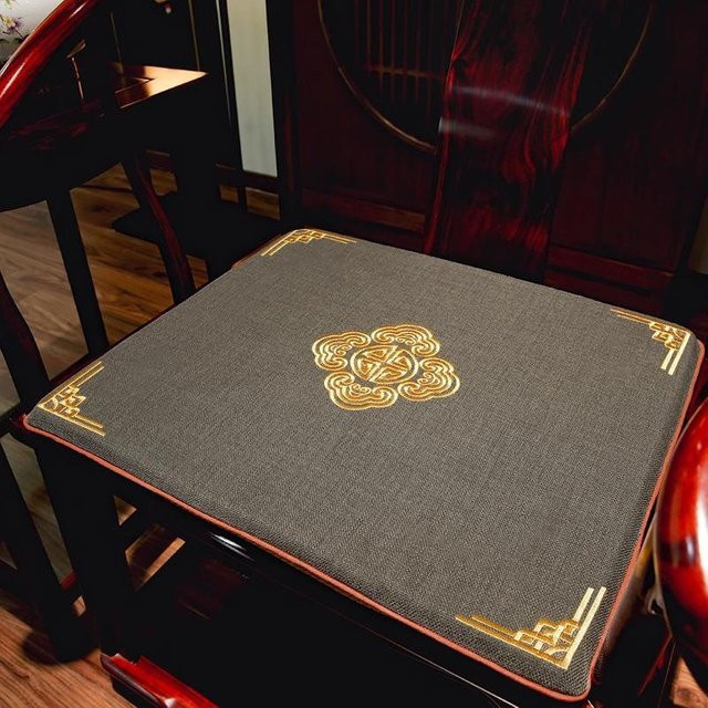 Sitzkissen im chinesischen Stil von Yiran Furniture, quadratisches Polster für Esszimmerstühle und Teestühle, B/B: 50 x 50 cm - Bild 1
