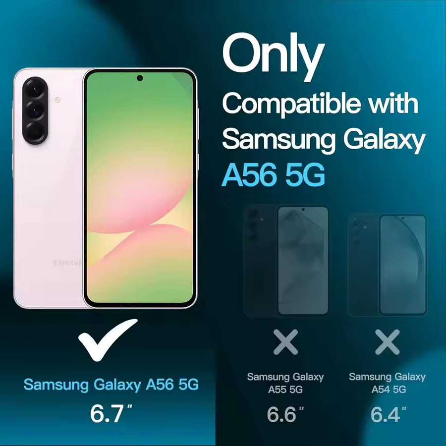 3er-Set gehärtetes Glas Display Schutzfolie für Samsung Galaxy A56 A36 A26 A15 A24 A14 A52 A13 A16 A25 A33 A34 A35 A53 A54 A55 5G in Transparent - Bild 4