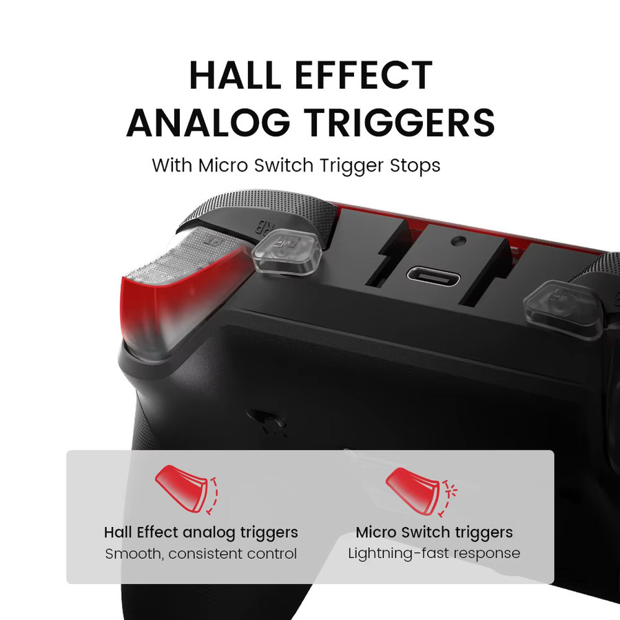 GameSir G7 Pro Xbox-Controller in Silber für Xbox Series X | S, Xbox One X | S, PC, Steam und Android mit Hall-Effekt, Ladestation und Gyroskop - Bild 4