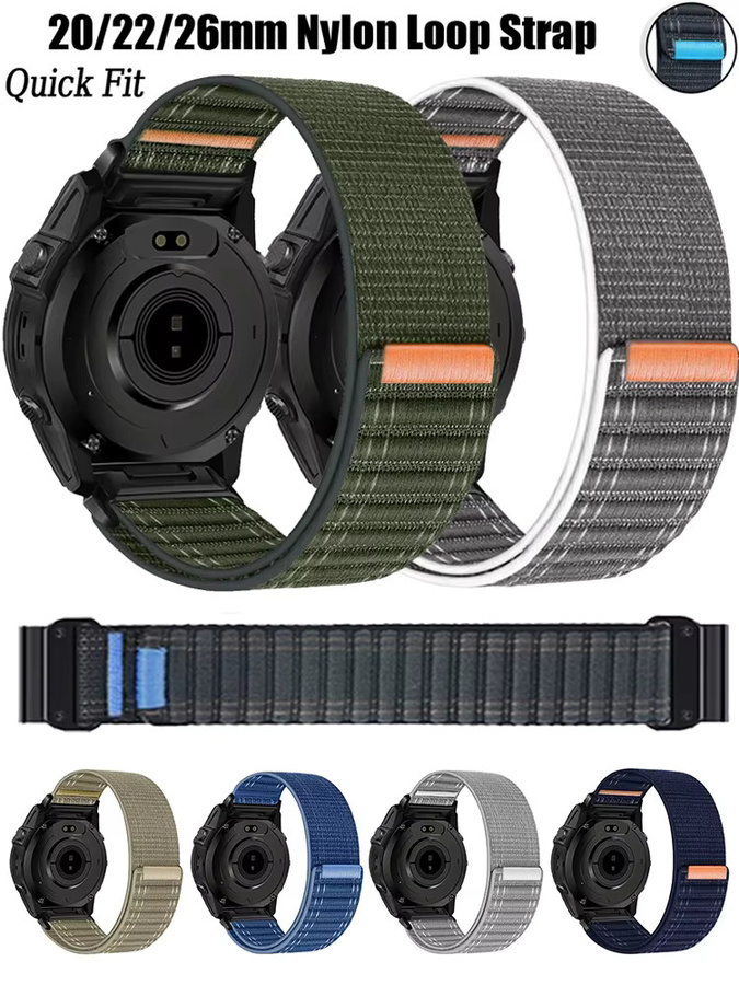 Uhrenarmband Nylon, Wellenmuster, Schwarz, Unisex - Bild 7