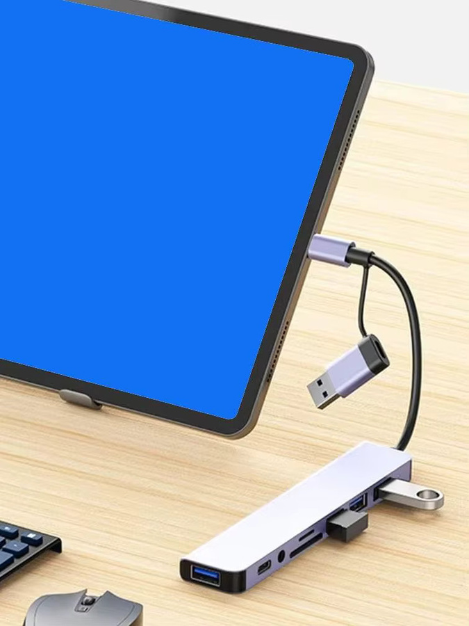 Congdi USB-C-Hub mit 4K HDMI, PD-Schnellladung und USB 3.0/2.0 Ports für MacBook, iPad und Samsung in Multicolor - Bild 5