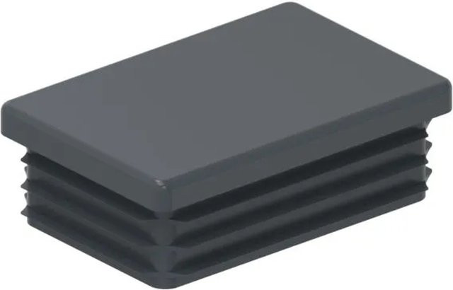 FeNau Einsteckkappe aus Kunststoff für Rechteckrohr 60 x 40 mm, Wandstärke 1,5-2,0 mm, Farbe Anthrazit RAL 7016 - Bild 1