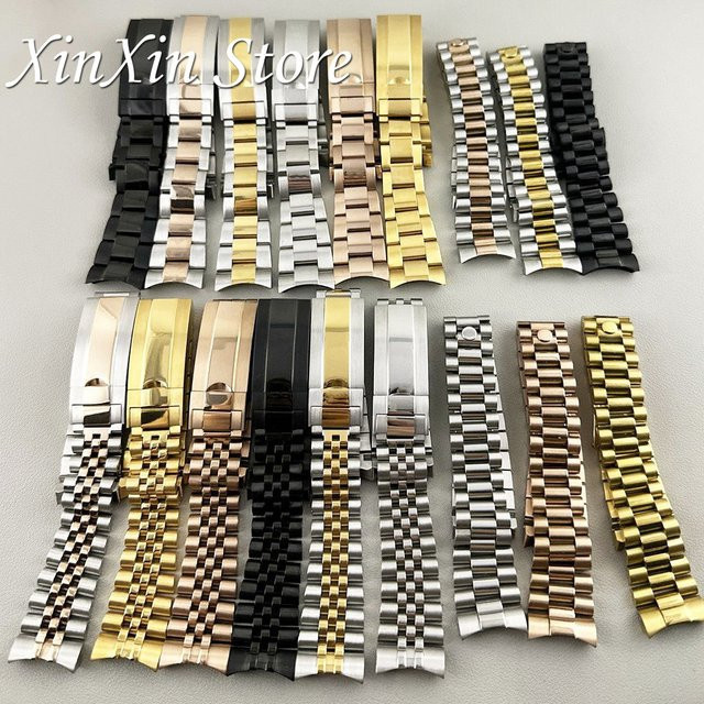 XINGHAN Uhrenarmband Edelstahl, 20 mm, Silber, Oyster Jubilee Präsidentenarmband - Bild 1