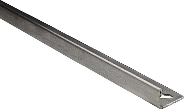 Arcansas Winkelprofil Edelstahl gebürstet in Silber, Breite: 10 mm, Länge: 1 m - Bild 1