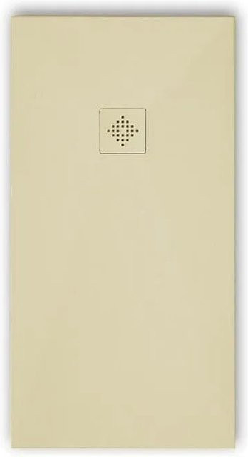 Mirlo Duschwanne Pure aus Mineralguss, rechteckig, Beige, B/T: 90 x 100 cm - Bild 1