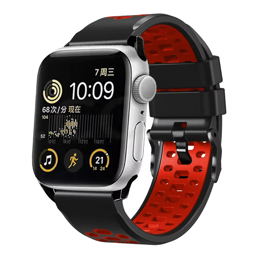 QCTOG Uhrenarmband Silikon, Schwarz, Unisex - Bild 3