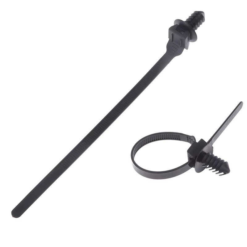 ZLinKJ Nylon Kunststoff Kabelbinder Halter Clips mit M6 M8 M10 Gewinde in Schwarz für Fahrzeug und Motorrad Kabelbaum Befestigungselemente - Bild 2