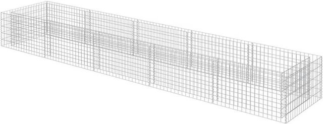 DELUKE Gabionen Hochbeet ROON aus verzinktem Stahl in Silber, B/T/H: 450 x 90 x 50 cm - Bild 1