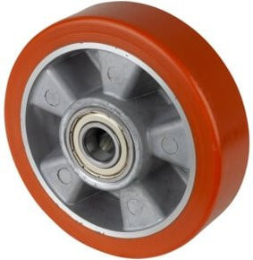 BS Polyurethanrad B90.150 Rollen in Orange mit einem Raddurchmesser von 150 mm - Bild 1