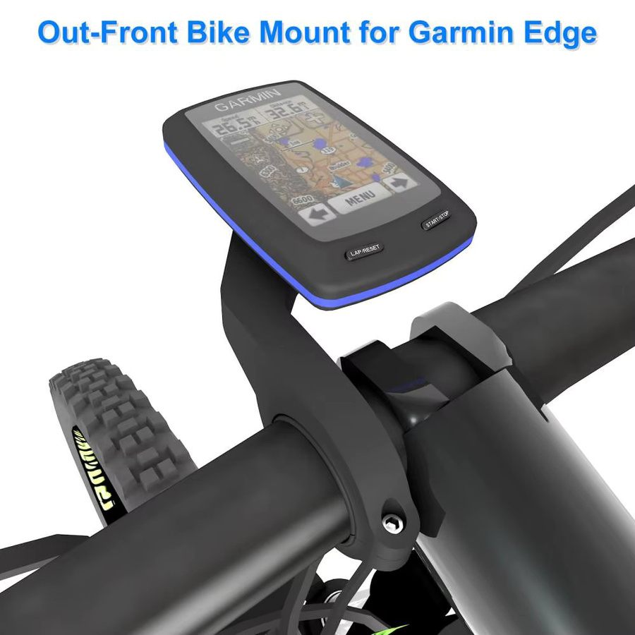 DOMEN Fahrradcomputer-Halterung Verlängerungsadapter für Garmin MTB und Rennrad in Schwarz - Bild 2