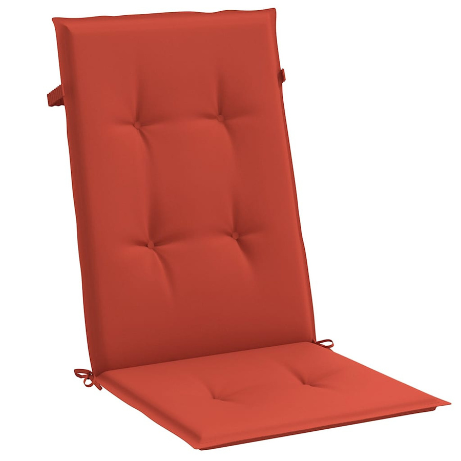 vidaXL Hochlehner-Auflagen 4er-Set aus Polyester in Rot Melange, B/T/H: 120 x 50 x 4 cm - Bild 4