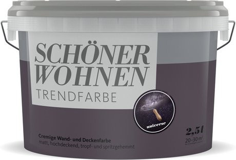 Schöner Wohnen Dispersionsfarbe Universe Matt in Lila, 2,5 l - Bild 1