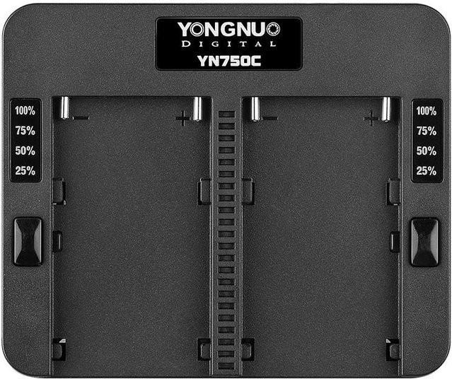 YONGNUO YN750C Professionelles Lithium-Batterieladegerät mit Dual Channel für schnelles Laden in Schwarz - Bild 1