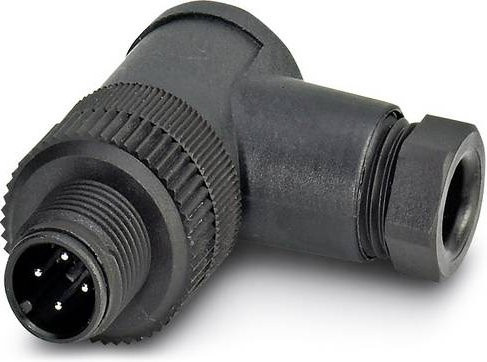 Phoenix Contact 1681091 Sensor-Aktor-Steckverbinder M12 Stecker gewinkelt unkonfektioniert 4-polig schwarz - Bild 1