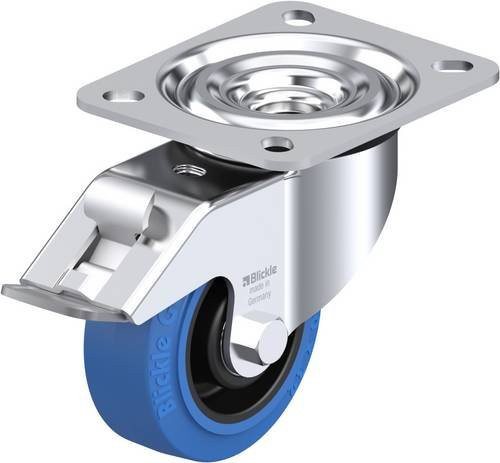 Blickle L-POEV 80R-FI-SB Lenkrolle mit Feststeller in Blau und Schwarz, Rad-Durchmesser: 80 mm, Tragfähigkeit: 140 kg - Bild 1