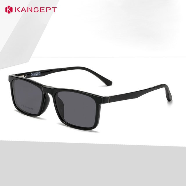 KANSEPT Lesebrille, Quadratisch, TR90, Vollrand, Schwarz, Herren - Bild 1