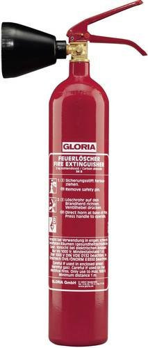 Gloria KS2ST Kohlendioxidfeuerlöscher CO2, Farbe: Rot, Inhalt: 2 l, Brandklasse: B - Bild 1
