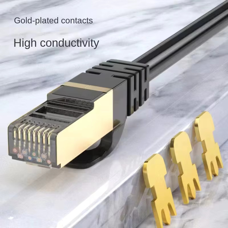 Cat6 Ethernet-Kabel mit RJ45-Stecker für LAN-Netzwerkverbindungen und IP-Sicherheit, Schwarz - Bild 6