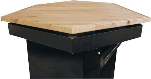 WOLFF Finnhaus Grillkota-Tischplatte in 6-Eck Form, braun, B/T/H: 376,0 x 326,0 x 0 cm - Bild 1