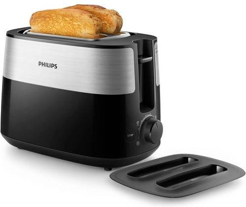 Philips Daily Collection Toaster in Schwarz und Silber - Bild 1