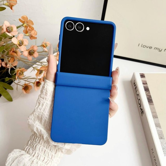 Stoßfeste Samsung Galaxy Z Flip Hülle in mattem Candy Color Blau für Galaxy Z Flip 7, 6, 5, 4 und 3 - Bild 1
