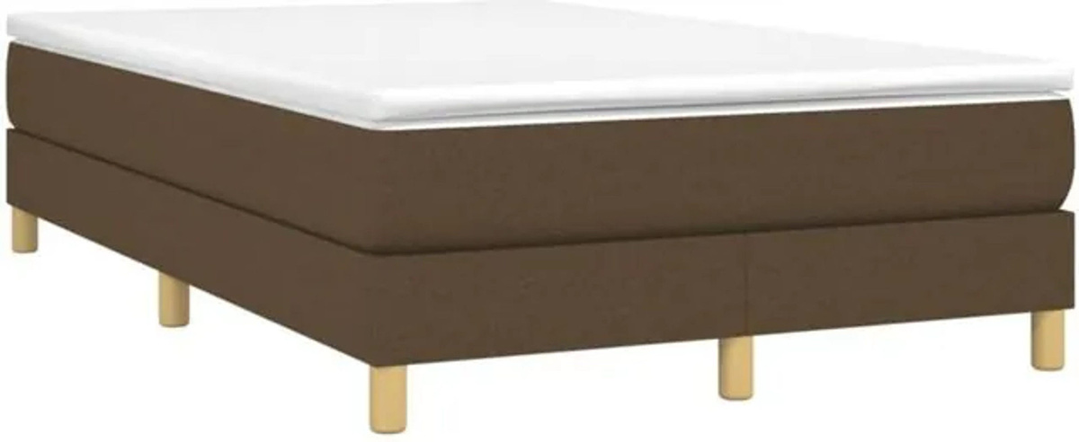 Vidaxl Boxspringbett mit Matratze in Braun aus Stoff, B/T: 120 x 190 cm - Bild 1
