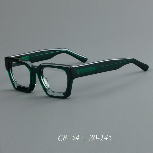 Bai Fen Bai Electronic 3C Korrektionsbrille, Quadratisch, Acetat, Vollrand, Damen, Grey, Green - Bild 1